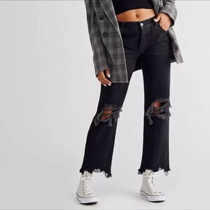 We The Free Maggie Straight Leg Distressed Jeans